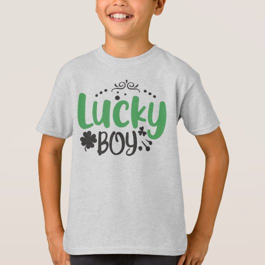 Lucky Boy St Patrick T-Shirt for Kids (Voorkant)