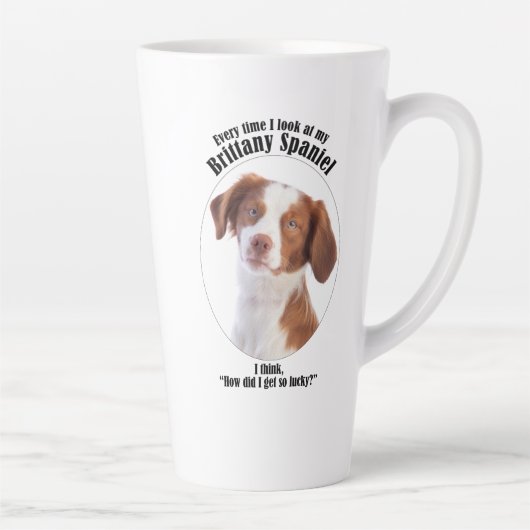 Lucky Brittany Spaniel Latte Mok (Rechts)