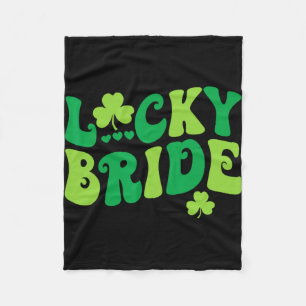 Lucky Bruid Bruidegom Koppels Bijpassende Trouw St Fleece Deken