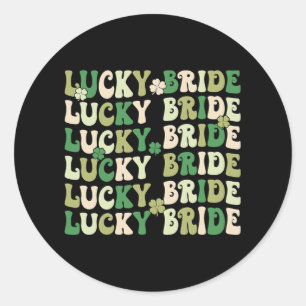 Lucky bruid bruidegom matching koppels bruiloft St Ronde Sticker