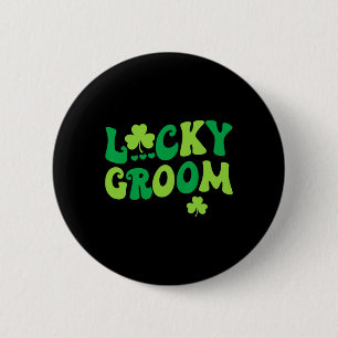 Lucky Bruidegom Bruid Koppels Overeenkomstige Trou Ronde Button 5,7 Cm