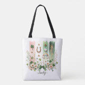 Lucky Brushstroke, St. Patrick's Day Totebag Draagtas (Achterkant)
