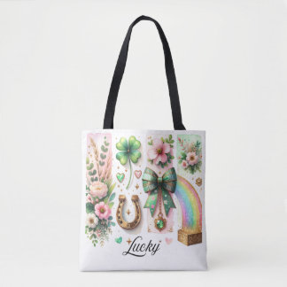 Lucky Brushstroke, St. Patrick's Day Totebag Draagtas