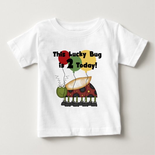 Lucky Bug 2e verjaardag T-shirts en geschenken (Voorkant)