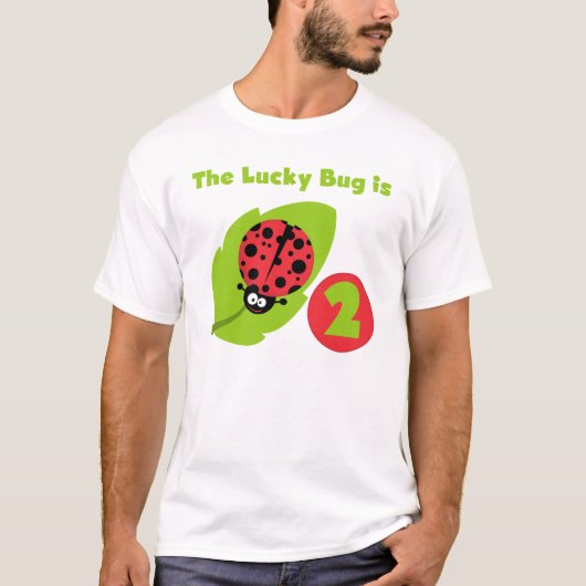 Lucky Bug 2e verjaardag T-shirts en geschenken (Voorkant)