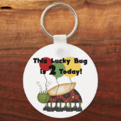 Lucky Bug 2e verjaardag T-shirts en geschenken Sleutelhanger (Voorkant)