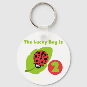 Lucky Bug 2e verjaardag T-shirts en geschenken Sleutelhanger