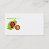 Lucky Bug 3e Verjaardag T shirten en geschenken Visitekaartje (Achterkant)