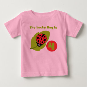 Lucky Bug 4e verjaardag T-shirts en geschenken