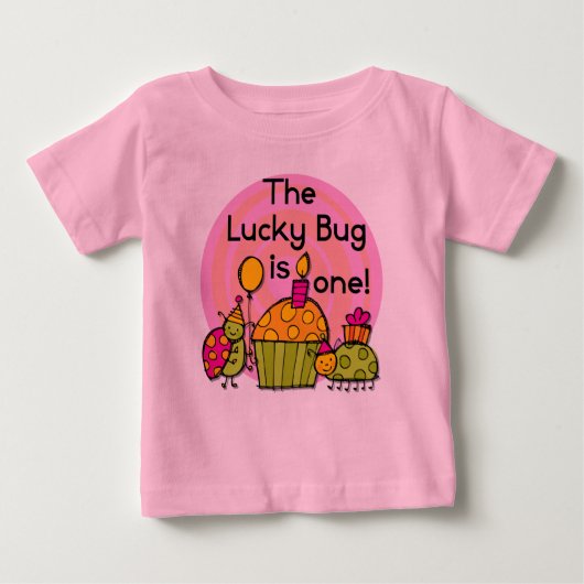Lucky Bug Cupcake 1er Anniversaire Tshirts et cade (Devant)