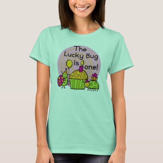 Lucky Bug Cupcake 1er Anniversaire Tshirts et cade (Devant)
