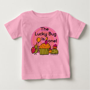 Lucky Bug Cupcake 1st Birthday Tshirts en Gifts