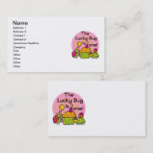 Lucky Bug Cupcake 1st Birthday Tshirts en Gifts Visitekaartje (Voorkant / Achterkant)