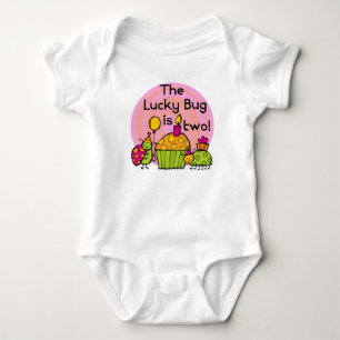 Lucky Bug Cupcake 2e Verjaardag T-shirts en gesche