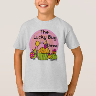 Lucky Bug Cupcake 3e Anniversaire Tshirts et cadea