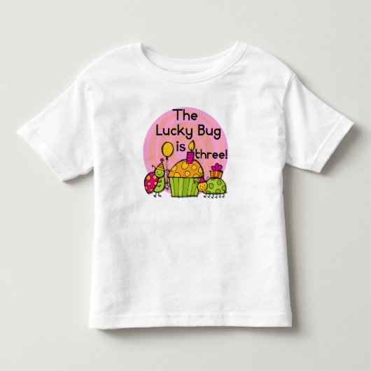 Lucky Bug Cupcake 3e Anniversaire Tshirts et cadea (Devant)