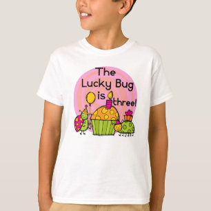 Lucky Bug Cupcake 3e Anniversaire Tshirts et cadea