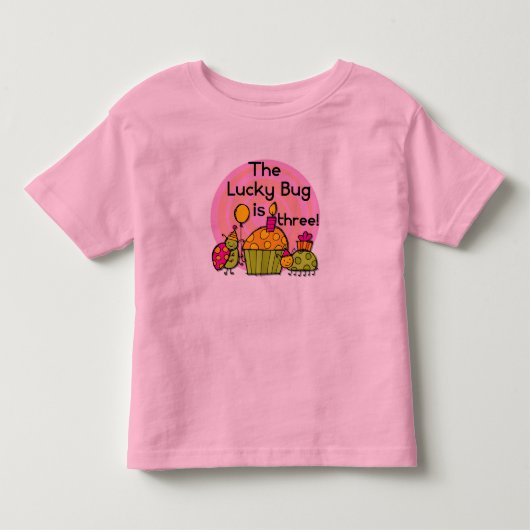 Lucky Bug Cupcake 3e Anniversaire Tshirts et cadea (Devant)