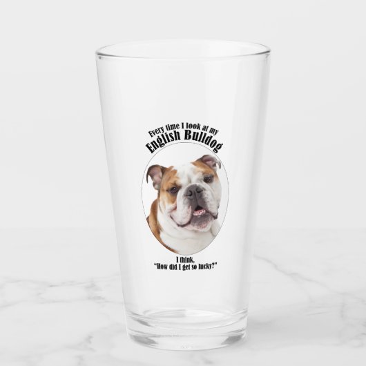 Lucky Bulldog Glas (Voorkant)