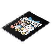 Lucky Cat Art – Maneki Neko with Gold Coin Notitieboek (Linkerzijde)