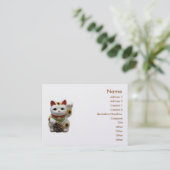 Lucky Cat Carte de visite (Debout devant)