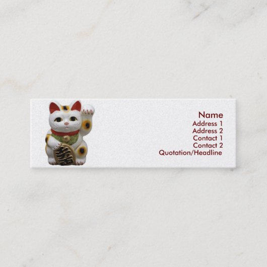 Lucky Cat Carte de visite (Devant)
