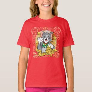 Lucky Cat Jerry met Gold Sycees T-shirt