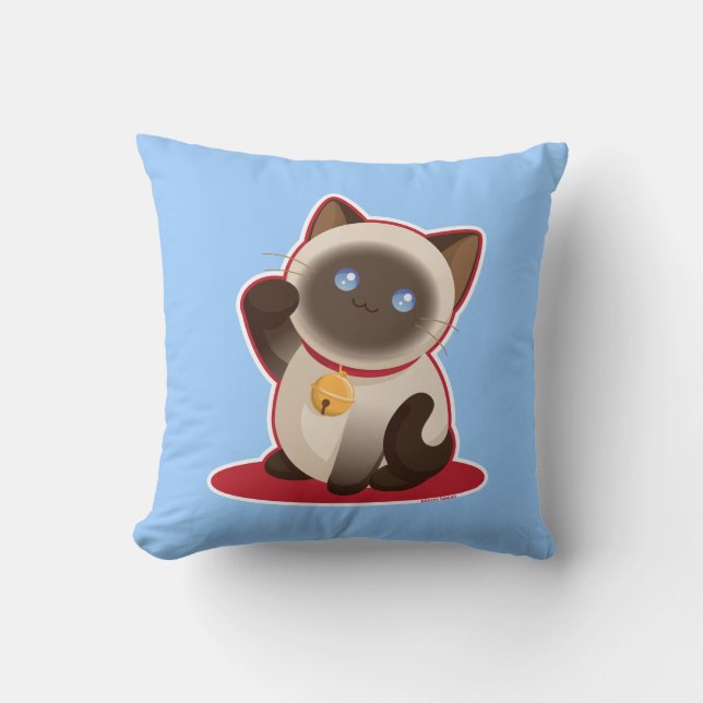 Lucky Cat Kussen (Voorkant)