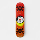 Lucky Cat - Maneki Neko betekent Beckoning Cat Skateboard (Voorkant)