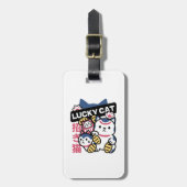 Lucky Cat Maneki Neko – Japanese Fortune Cat  Bagagelabel (Voorkant verticaal)