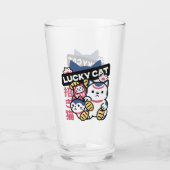 Lucky Cat Maneki Neko – Japanese Fortune Cat  Glas (Achterkant)