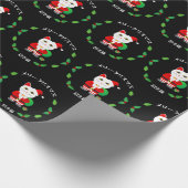 Lucky Cat met kerstmis Cadeaupapier (Hoek)