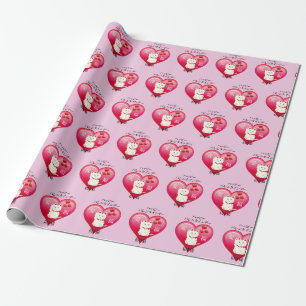 Lucky Cat met Love Cadeaupapier