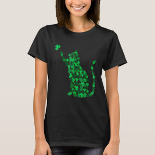 Lucky Cat Moeder Shamrock Schattige Kat St Patrick T-shirt