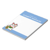 Lucky Cat Personalized Notitieblok (Gedraaid)