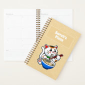 Lucky Cat Ramen gepersonaliseerd Planner (Display)