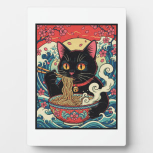 Lucky Cat Ramen Noodle Art Fotoplaat
