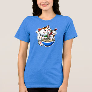 Lucky Cat Ramen Tri-Blend Shirt
