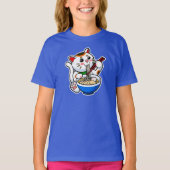 Lucky Cat Ramen Tri-Blend Shirt (Voorkant)