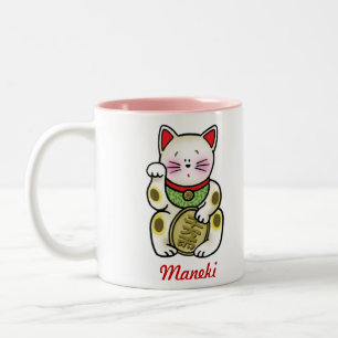 Lucky Cat Tweekleurige Koffiemok