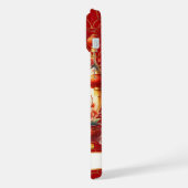 Lucky Cat With Gold Coins On Red Monogrammed (Côté gauche)