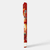 Lucky Cat With Gold Coins On Red Monogrammed (Côté gauche)