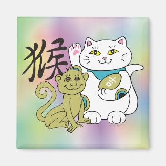 Lucky Cat Year of the Monkey Magneet