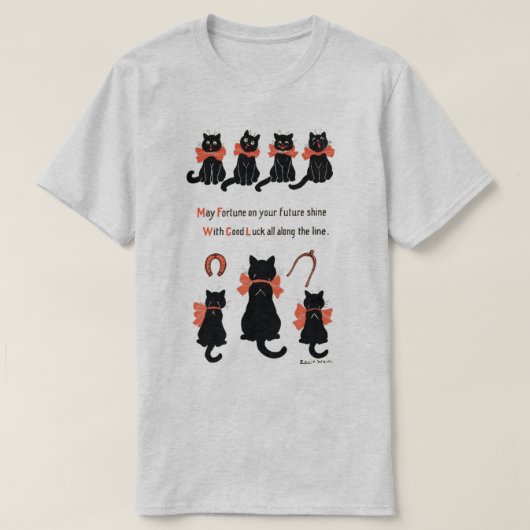 Lucky Cats, Louis Wain T-shirt (Design voorkant)