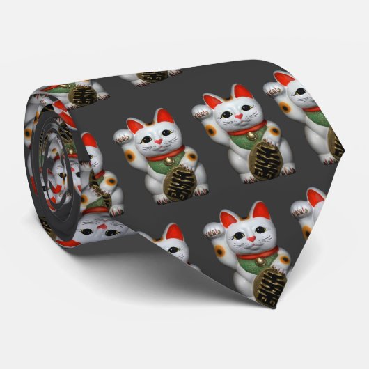Lucky Cats Tie Stropdas (Opgerold)