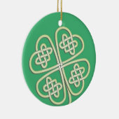 Lucky Celtic Clover Round Ornament (Rechts)