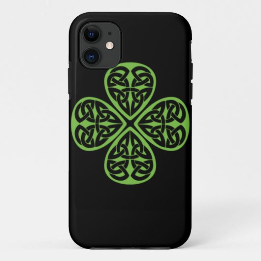 Lucky Celtic Design 4 leaf shamrock iphone4 Case-Mate iPhone Case (Achterkant)