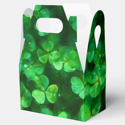 Lucky Celtic Irish Green Shamrocks Bedankdoosjes (Geopend)