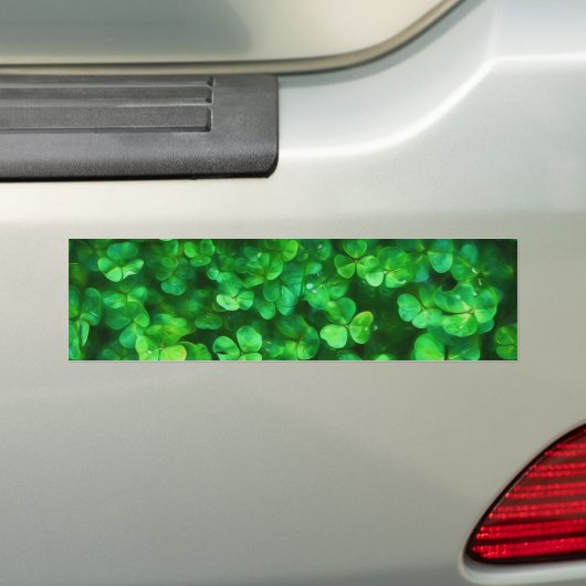 Lucky Celtic Irish Green Shamrocks Bumpersticker (Op auto)