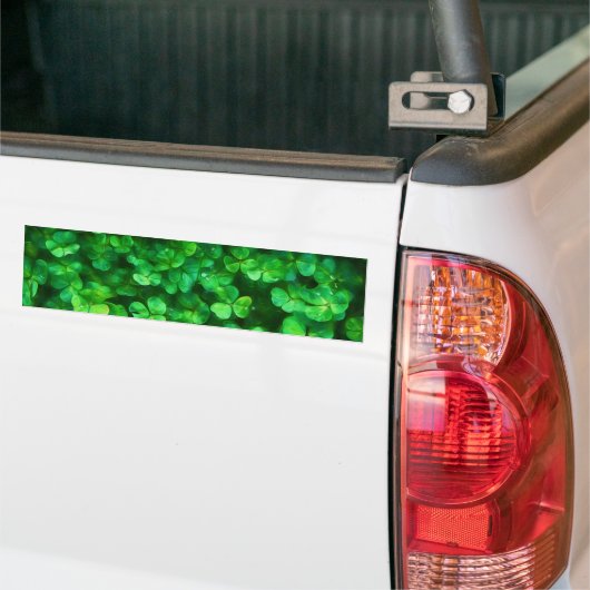 Lucky Celtic Irish Green Shamrocks Bumpersticker (Op Truck)